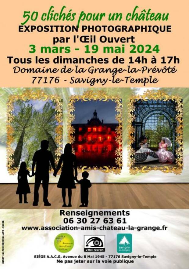 Affiche pour l'exposition 50 clichés pour un château