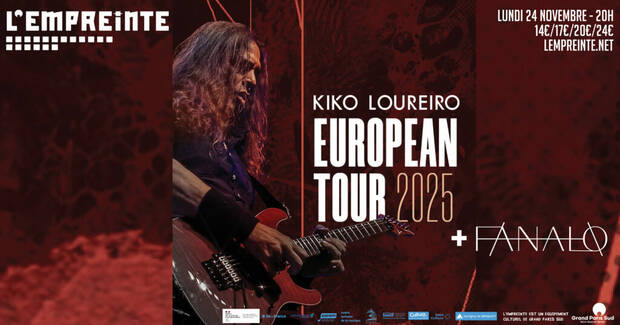 Affiche concert de Kiko Loureiro à l'Empreinte le 24 novembre 2025