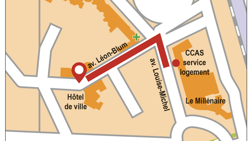 Plan pour se rendre au CCAS