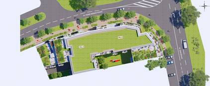 Plan du nouveau bâtiment vue du dessus