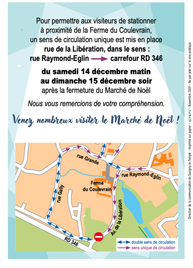 Affiche pour le stationnement à le ferme du Coulevrain