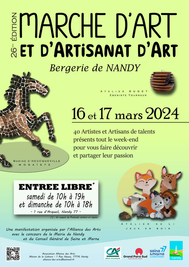 Affiche pour le marché d'arts et d'artisanat d'art