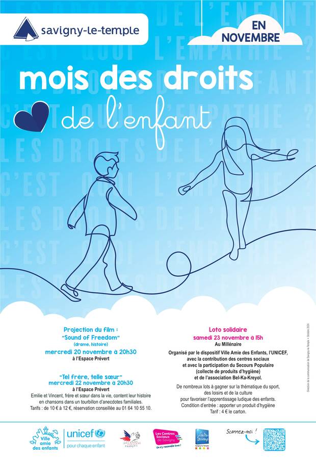 Affiche du mois des droits de l'enfant