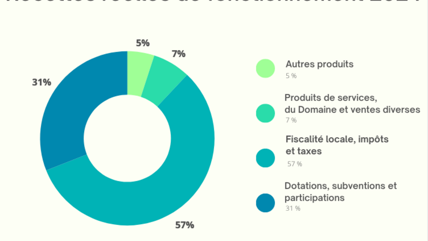 Graphique expliquant les recettes réelles de fonctionnement
