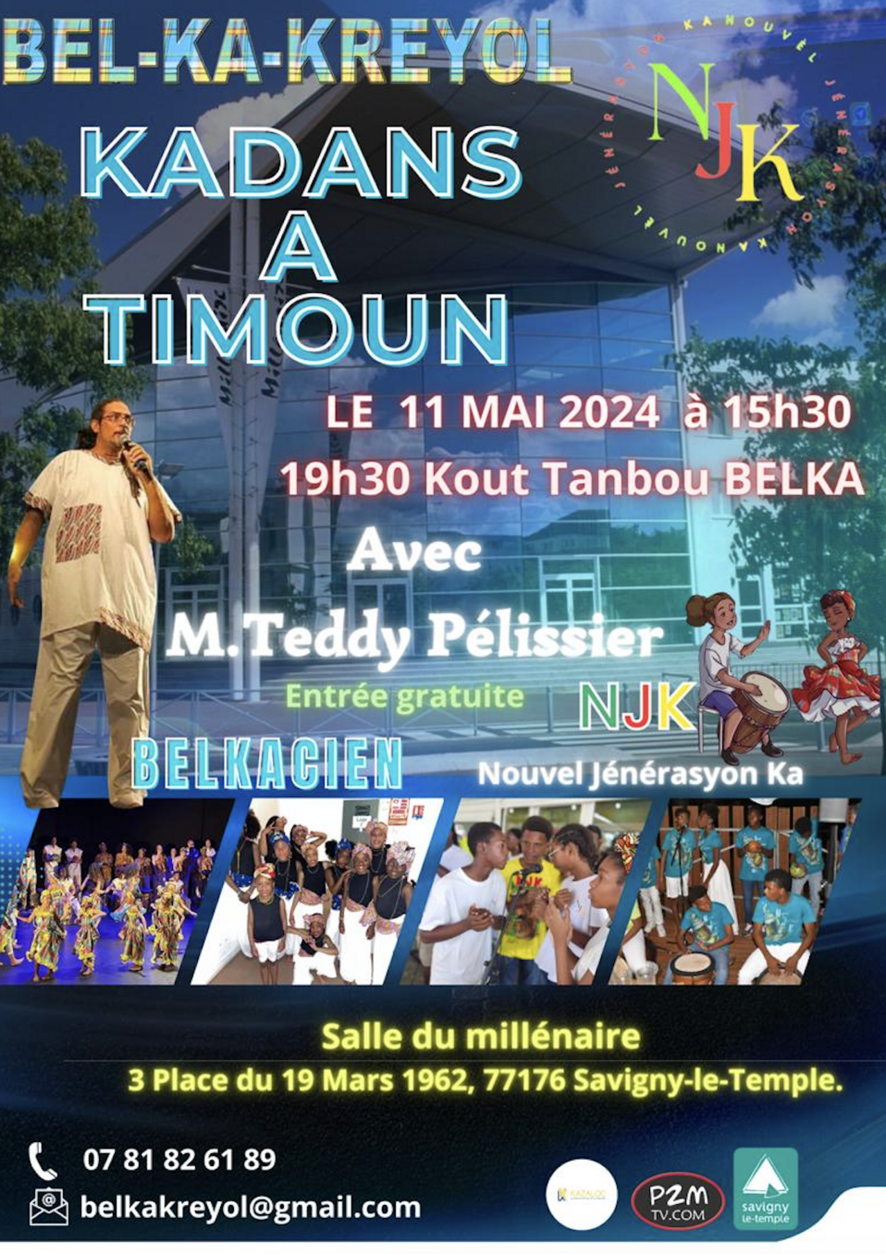 Affiche d'une soirée Kadans a Timoun par l'association Bel-ka-kreyol