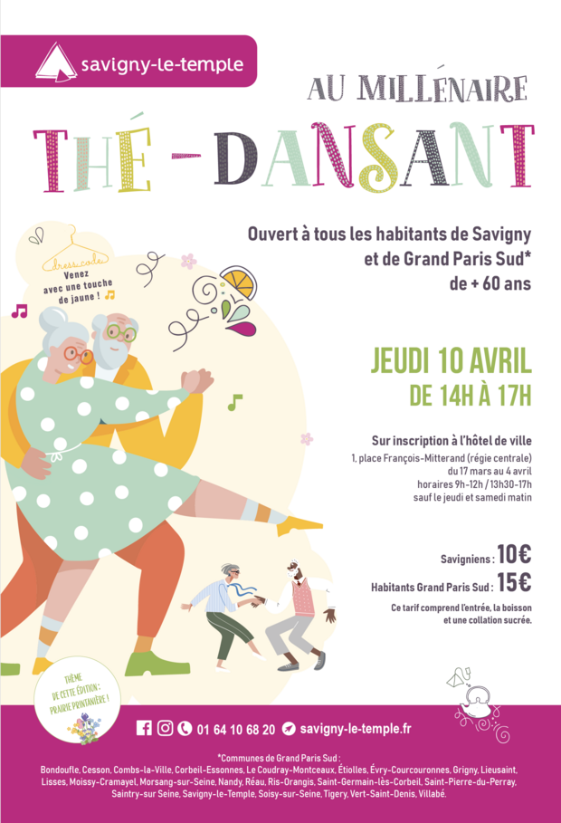 Affiche du thé dansant du 10 avril 2025