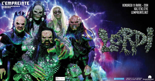 Affiche du concer de Lordi à l'Empreinte le 11 avril 2025