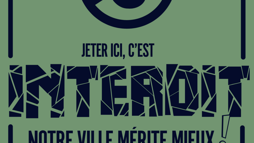 Affiche interdit de jeter