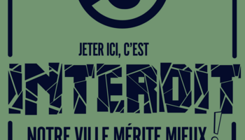 Affiche interdit de jeter