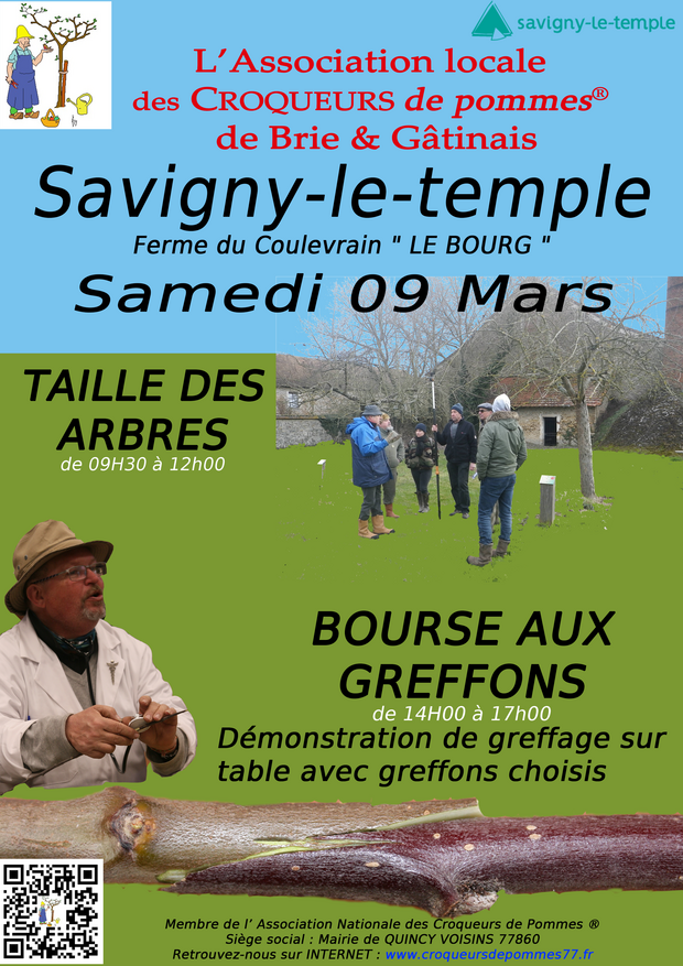 Affiche de l'association des croqueurs de pommes pour des ateliers jardinnage