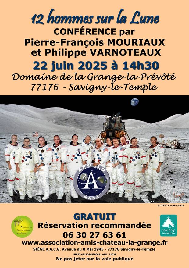 Affiche de la conférence 12 hommes sur la lune le 22 juin 2025