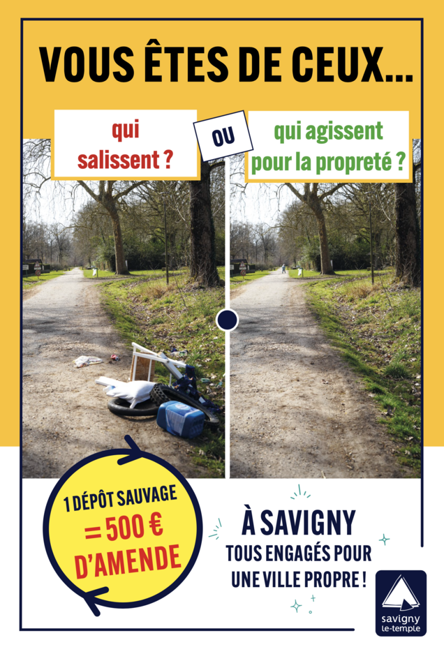 Affiche contre le dépot sauvage de déchets
