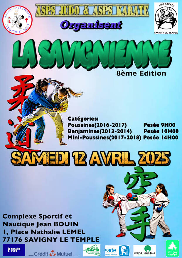 Affiche de la savignienne de judo du 12 avril 2025