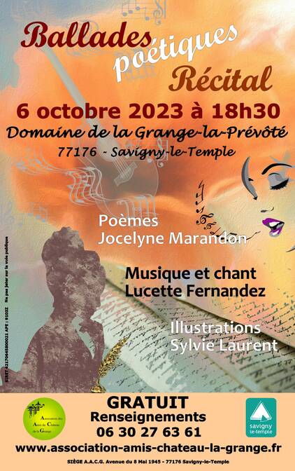 Affiche balades poétiques du 6 octobre 2023