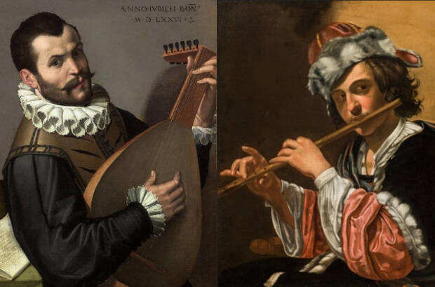 Illustration de deux personnes qui jouent d'un instrument de musique