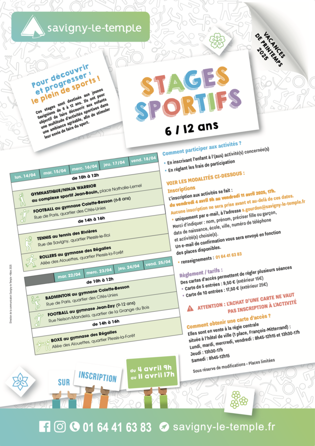 Programme des stages sportifs