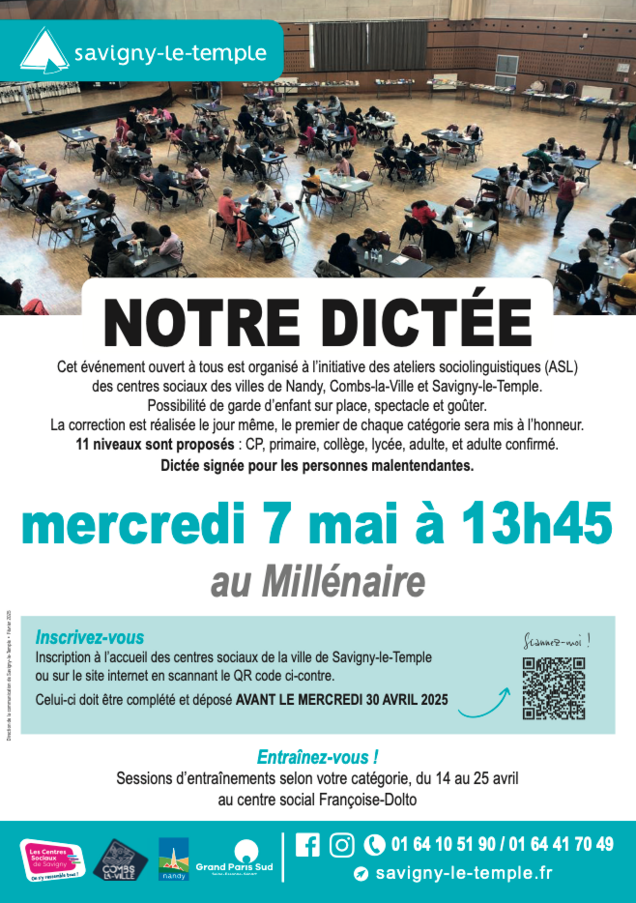 Affiche de la dictée du 7 mai 2025