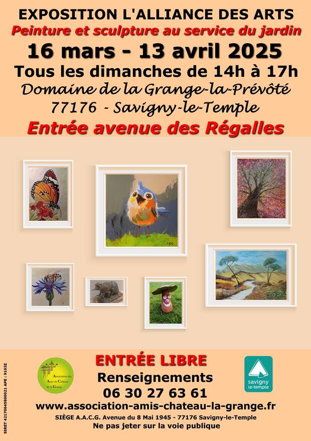 Affiche de l'exposition de l'Alliance des arts du 16 mars au 13 avril 2025