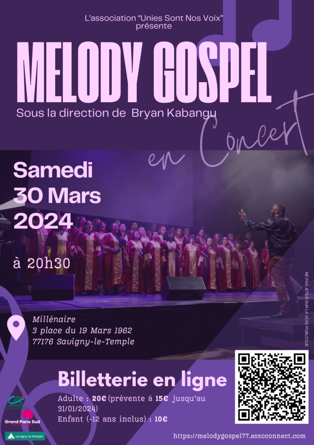 Affiche pour le concert de Melody Gospel