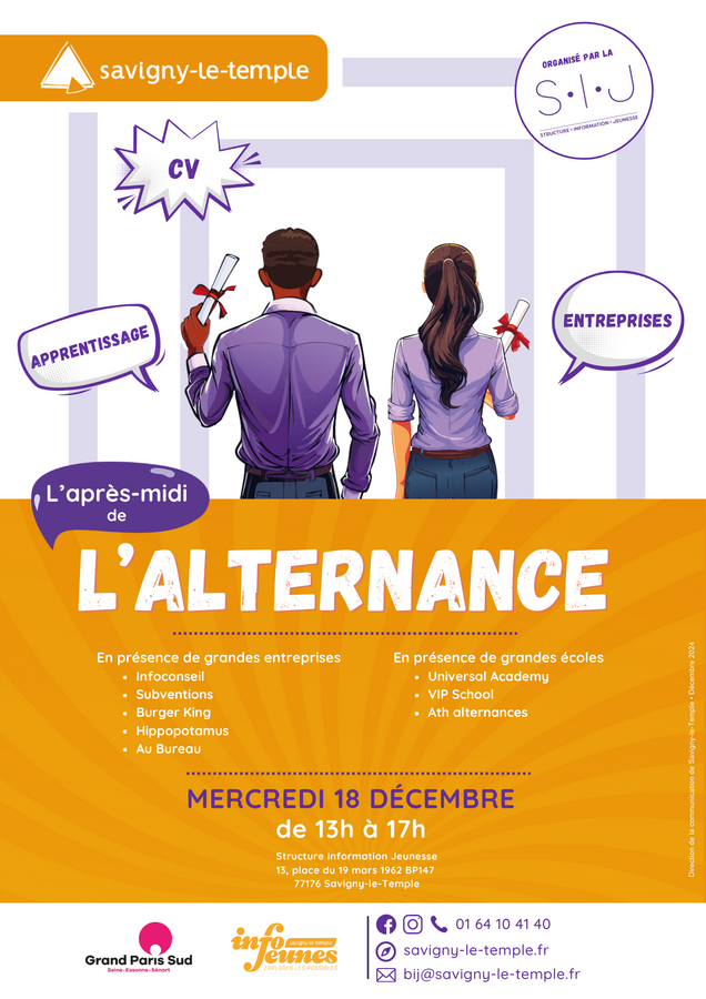 Affiche pour l'après midi de l'alternance
