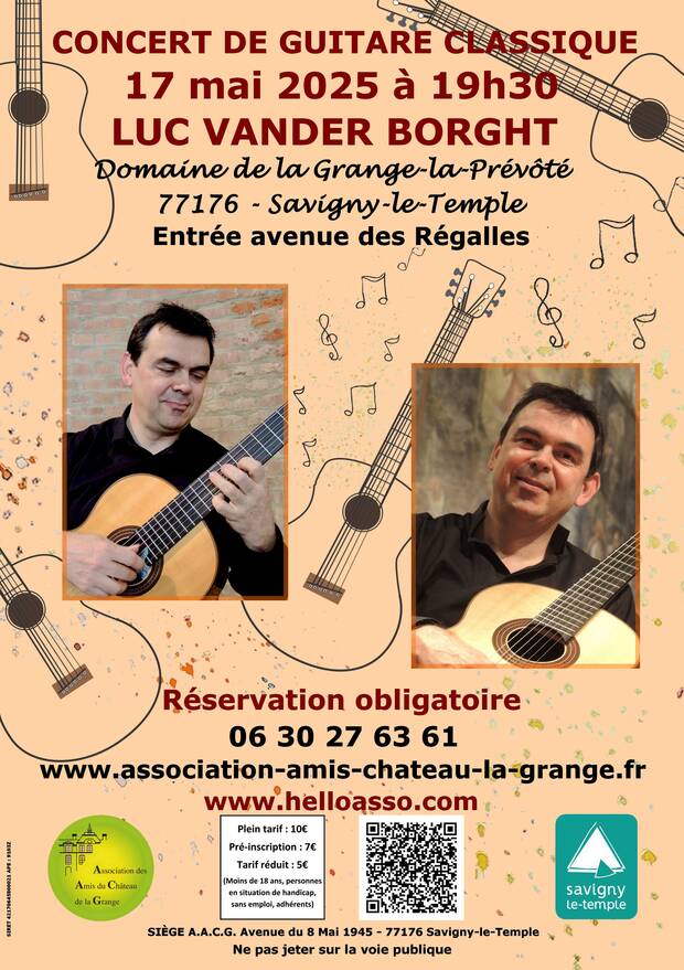 Affiche concer Luc Vander du 17 mai 2025