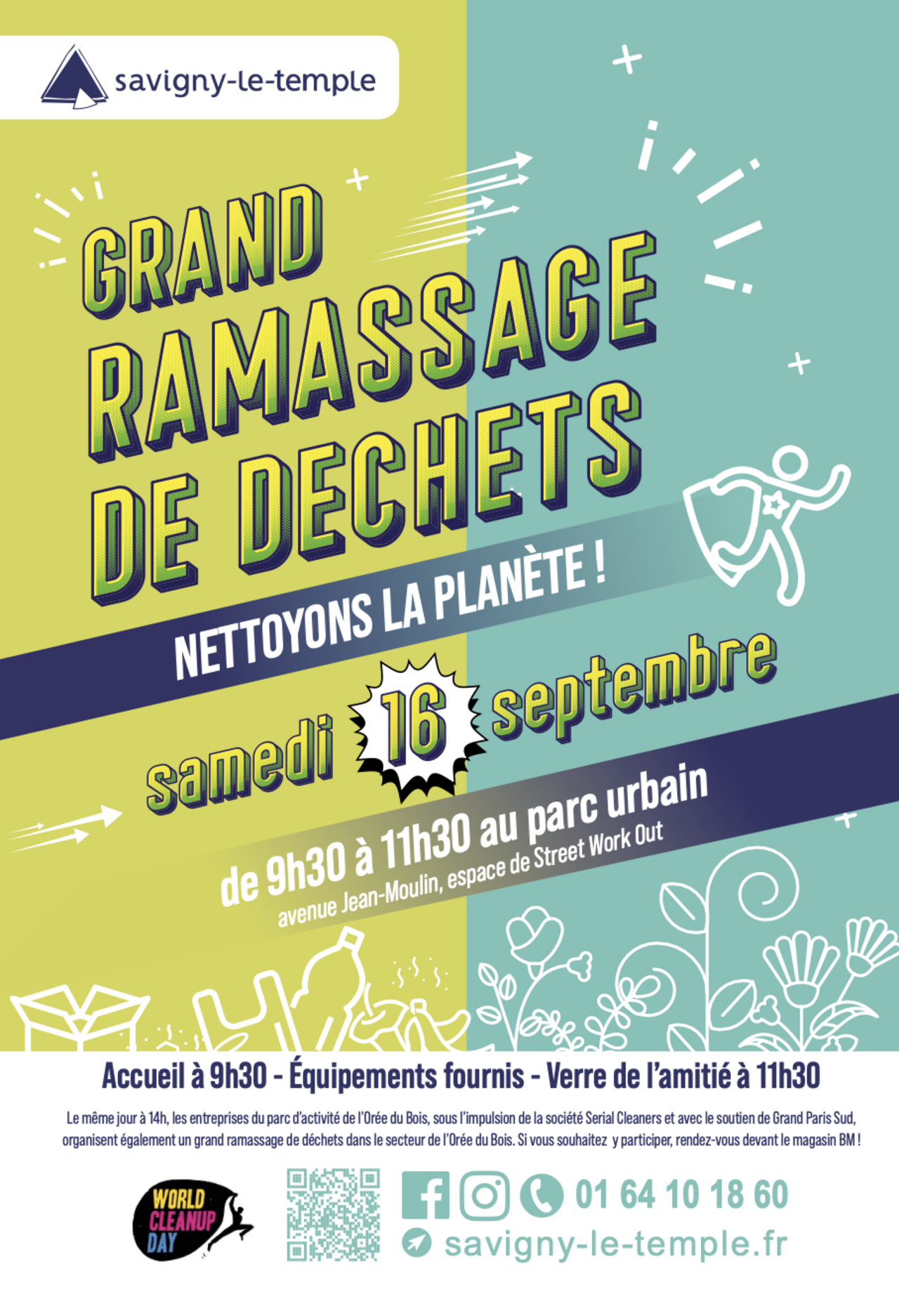 Affiche grand ramassage des déchets du 16 septembre 2023