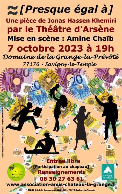 Photo d'une pièce de théâtre par le théâtre d'Arsène le 7 octobre 2023