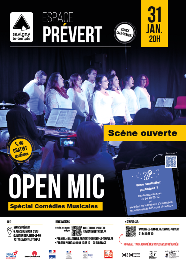 Affiche de Open mic comedies musicales