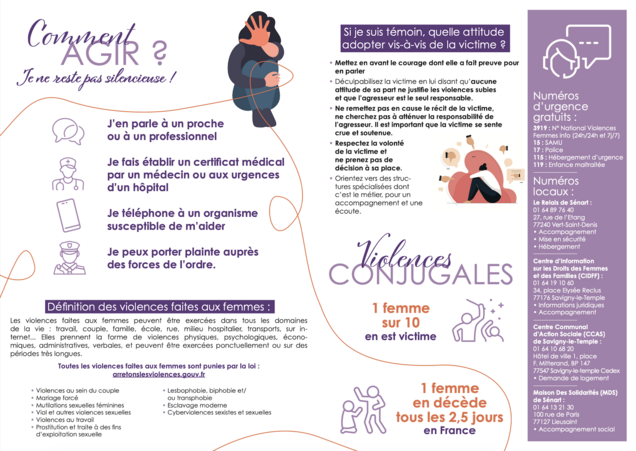 Affiche informative pour la violence conjugales