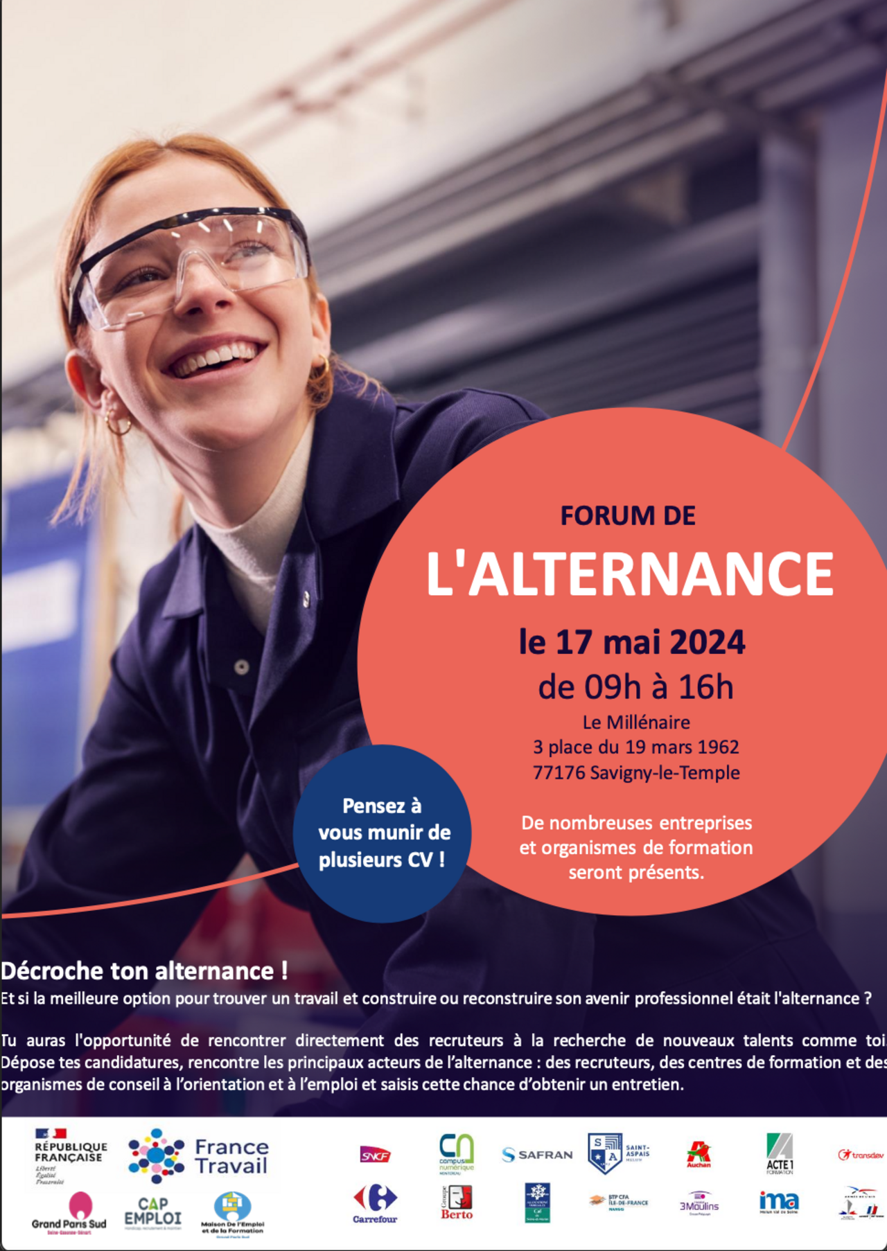 Affiche pour le forum de l'alternance