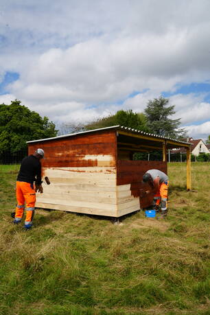 Réféction de la peinture du cabanon des moutons