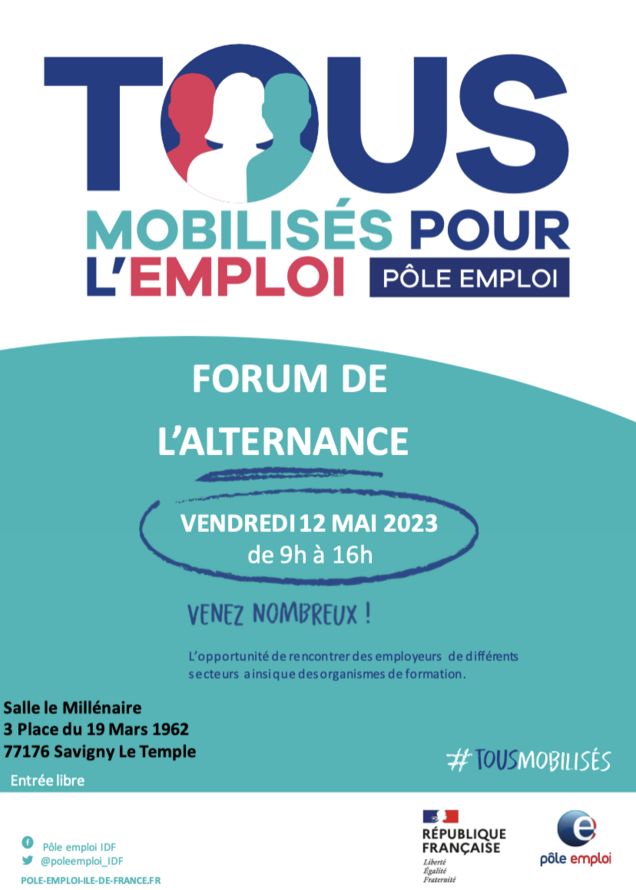Affiche forum de l'alternance du 12 mai 2023