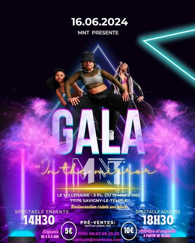 Affiche du gala de l'association Ménéaté du 16 juin 2024