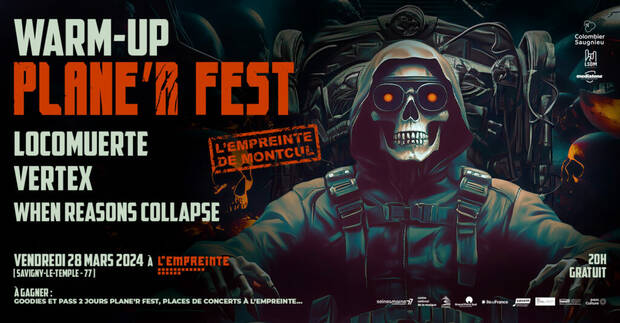 Affiche du concert de Warm-up plane'r fest du 28 mars 2024