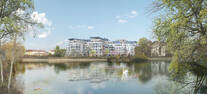 Perspective du centre commercial des fontaines