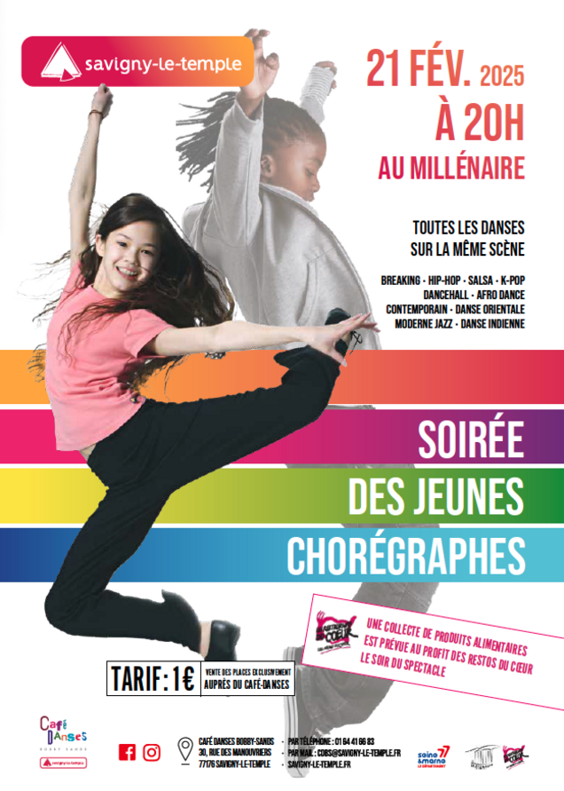 Affiche des jeunes chorégraphe le 21 février 2025