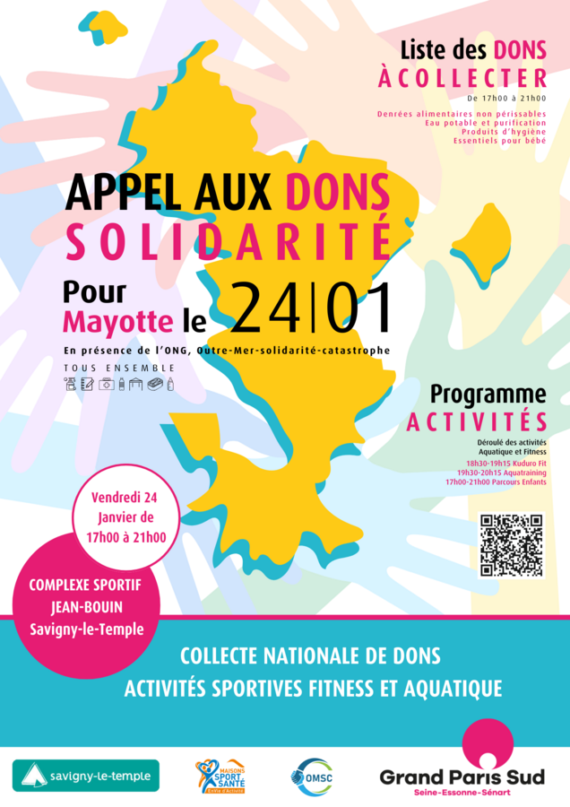 Affiche appel aux dons pour Mayotte