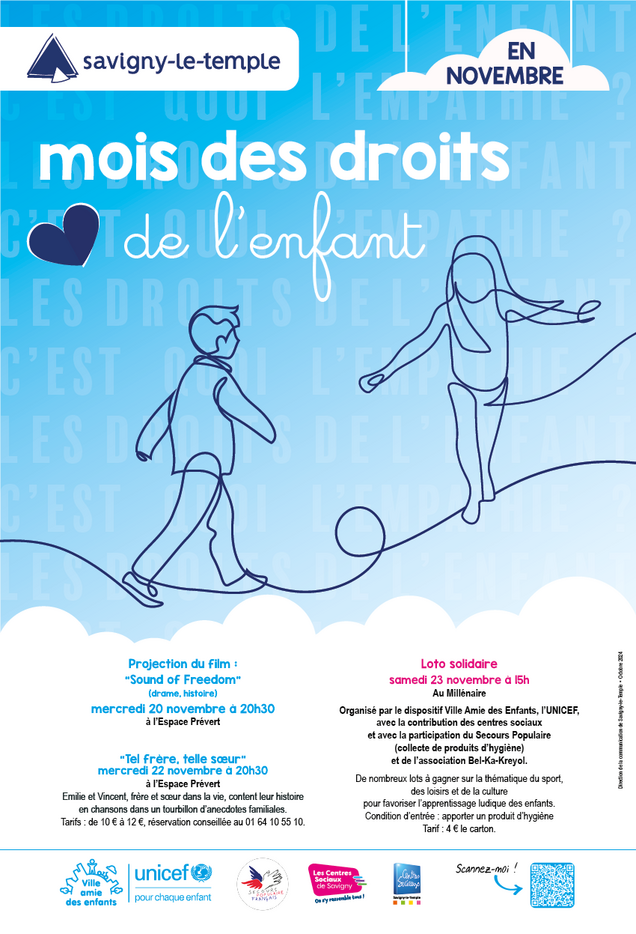 Affiche du mois des droits de l'enfant