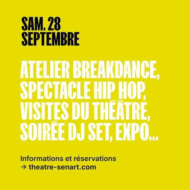 Affiche pour la fête de la rentrée du théâtre de Sénart du 28 septembre 2024
