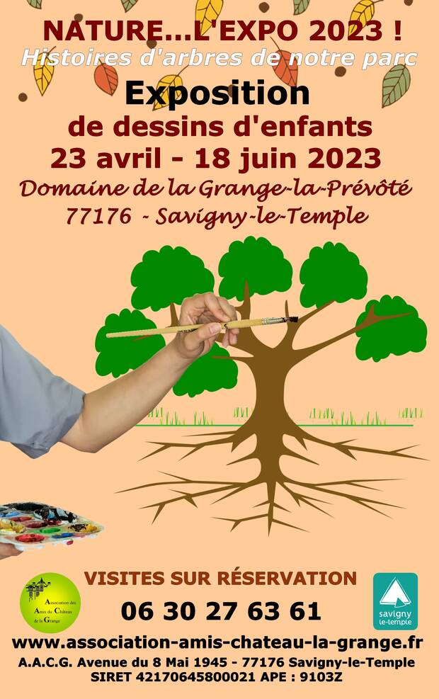 Affiche de l'exposition de dessins d'enfants du 23 avril au 18 juin 2023