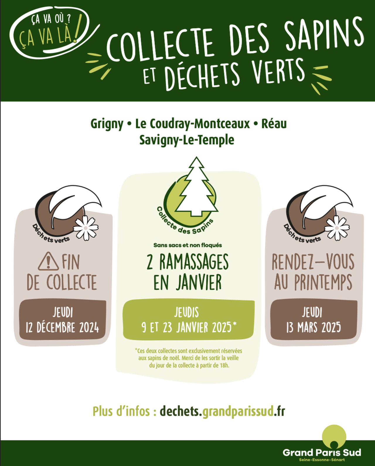 Affiche des collectes des déchets verts