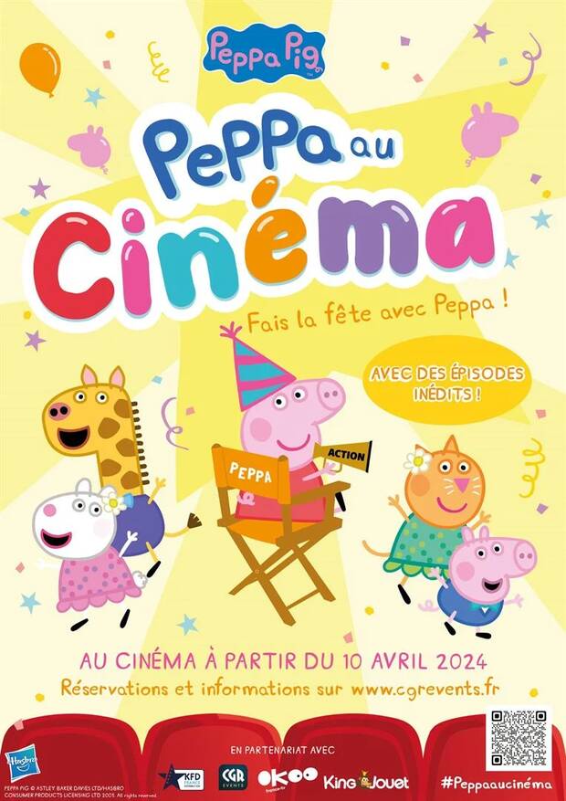 Affiche du dessin animé Peppa au cinéma