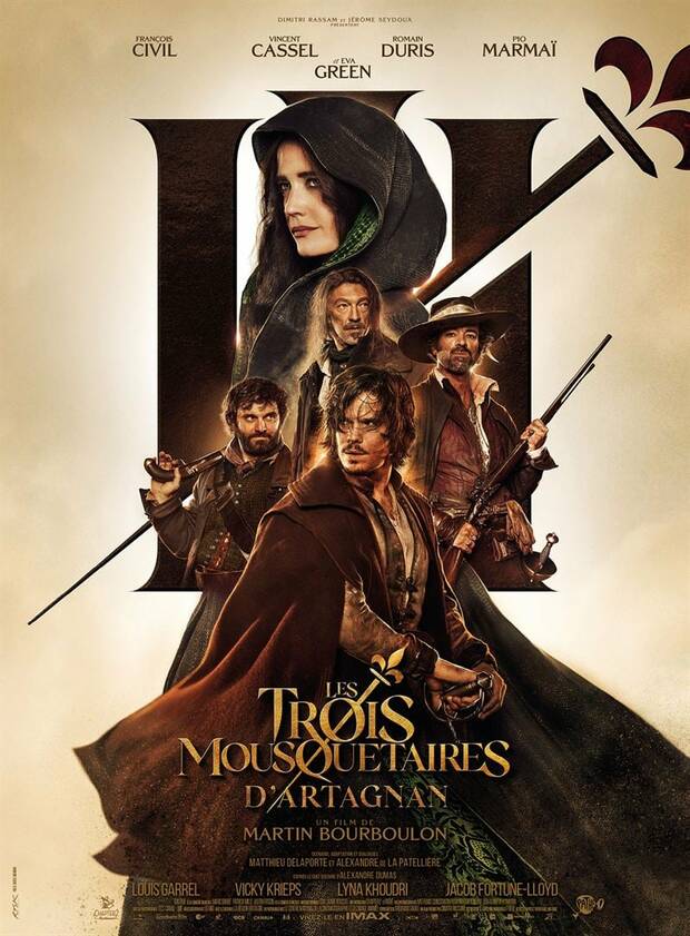 Affiche du film " Les trois mousquetaires d'Artagnan"