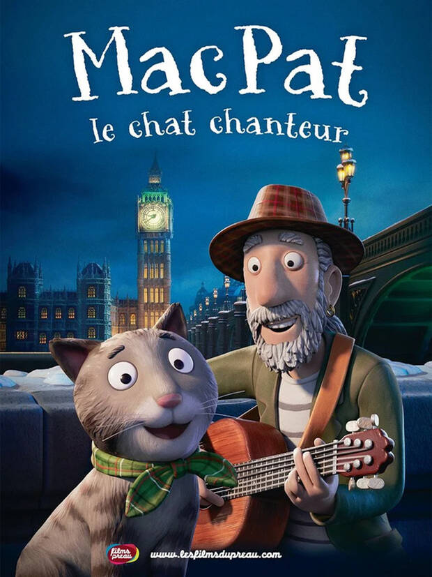 Affiche du dessin animé MacPat le chat chanteur