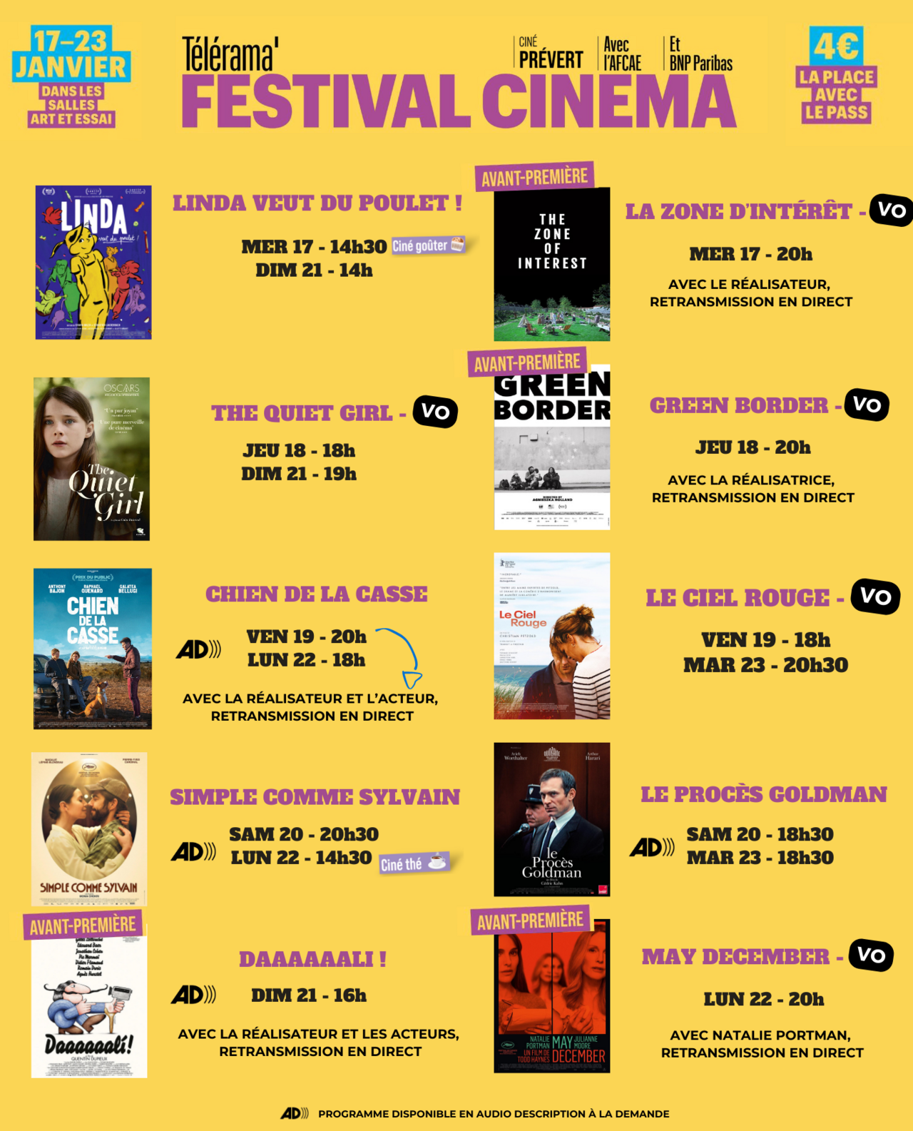 Affiche du festival télérama