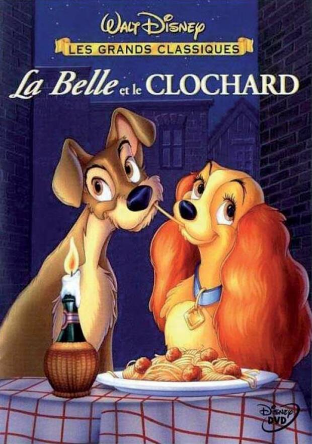 Affiche du dessin animé La belle et le clochard