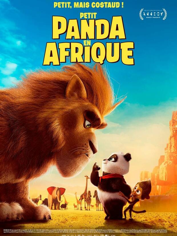 Affiche du dessin animé Petit Panda en Afrique