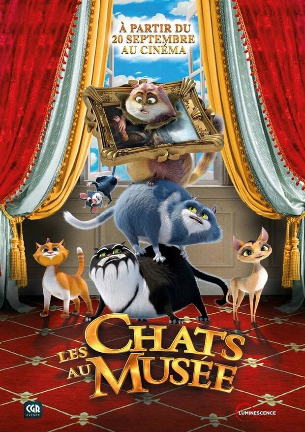 Affiche du dessin animé les chats au musée